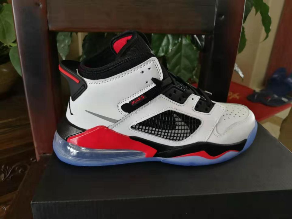 Jordan Mars 270 Black White Red Shoes - Click Image to Close